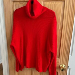 H&M Vibrant Red Cowl Neck Sweater